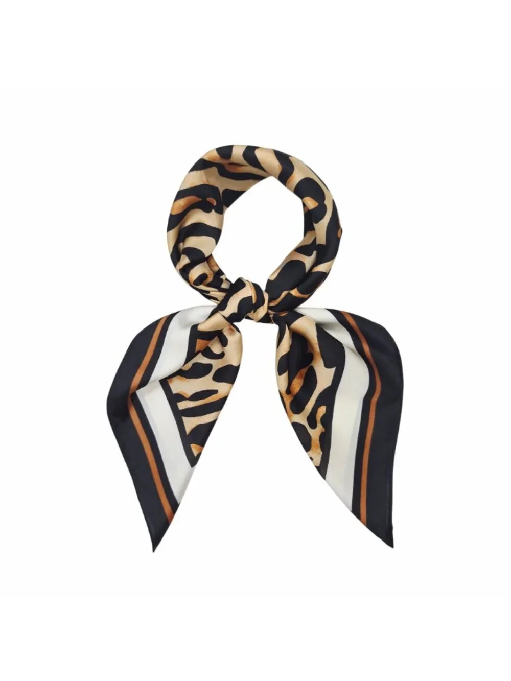 Luxury Cheetah Aninmal Print Silky Satin Soft Square Scarf Motif Begie Hijab New